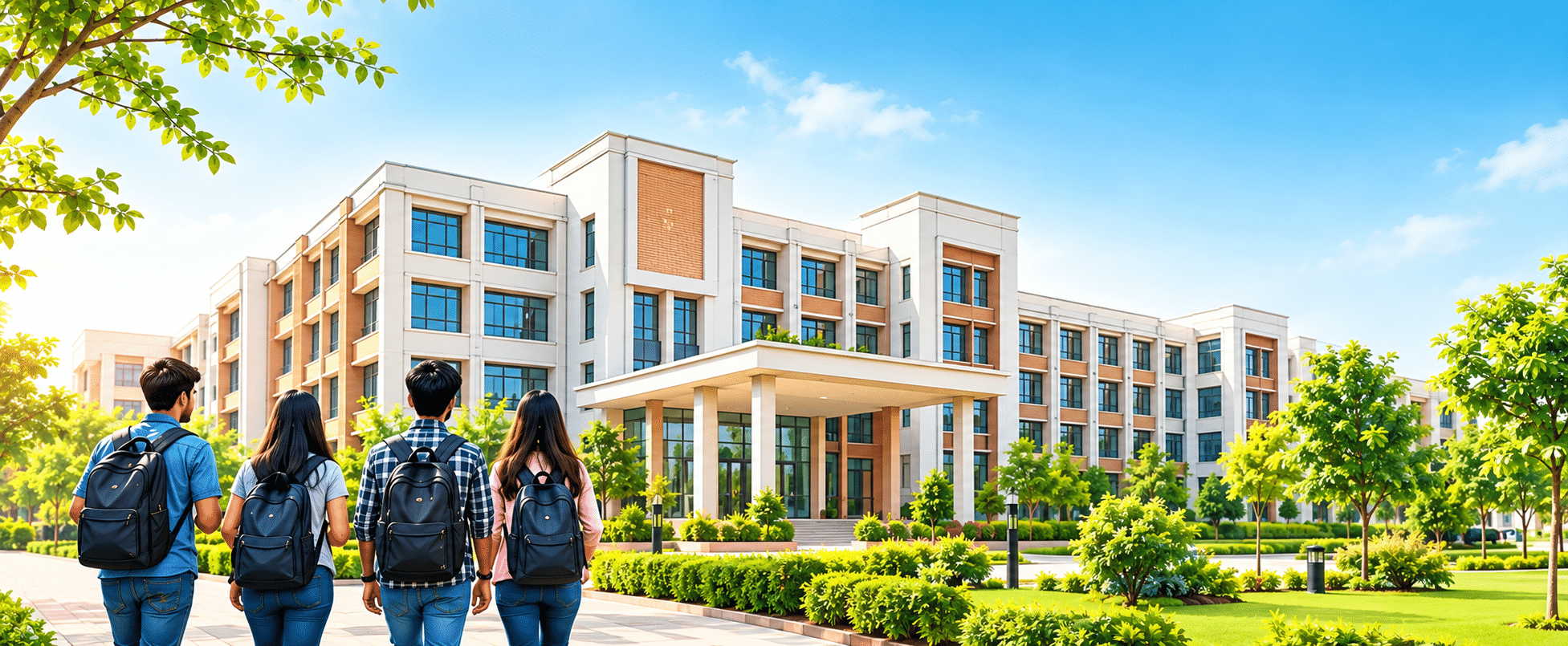 Affordable Education students walking toward opportunity